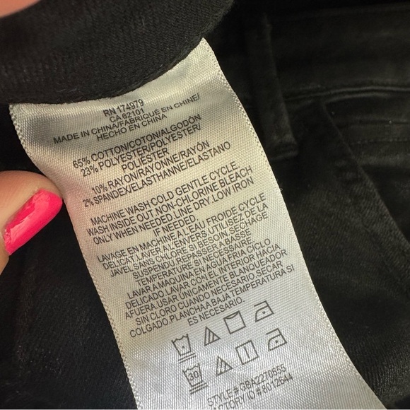 BCBGMaxAzria pants Black size 30 high waisted‎ coated skinny dressy Jeans - Picture 7 of 9